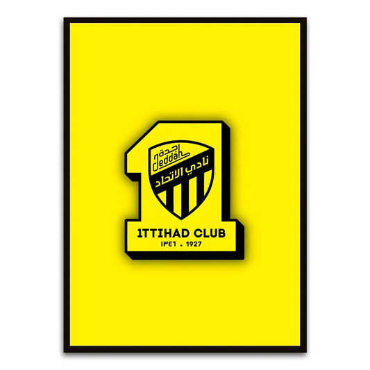 ITTHAD CLUB 4 Black Printed frame acrylic canvas Frames