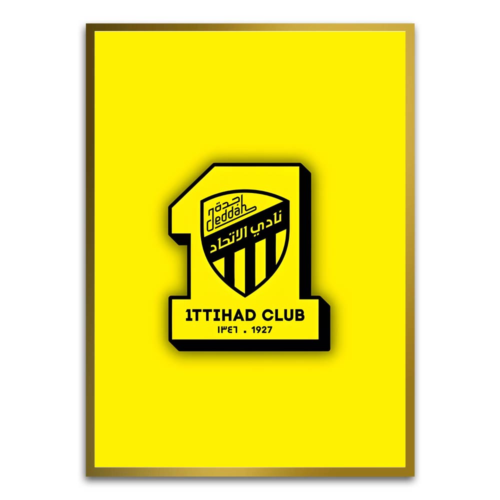 ITTHAD CLUB 4 Gold Printed frame acrylic canvas Frames