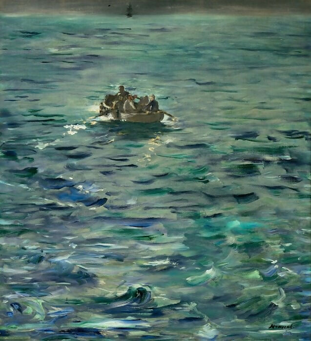 Edouard Manet – The Escape of Henri Rochefort 140x187 Canvas