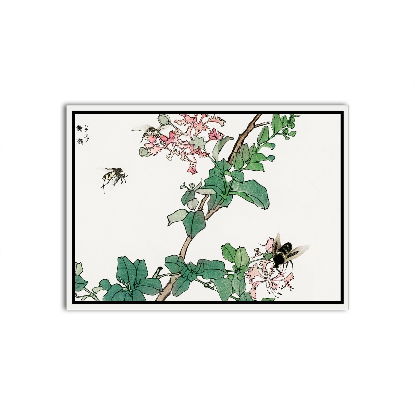 Blossoms and Bees White Canvas frame acrylic canvas Frames