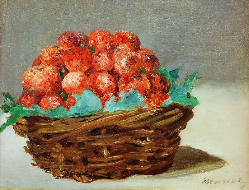 Edouard Manet – Basket of Strawberries 50X40 Canvas
