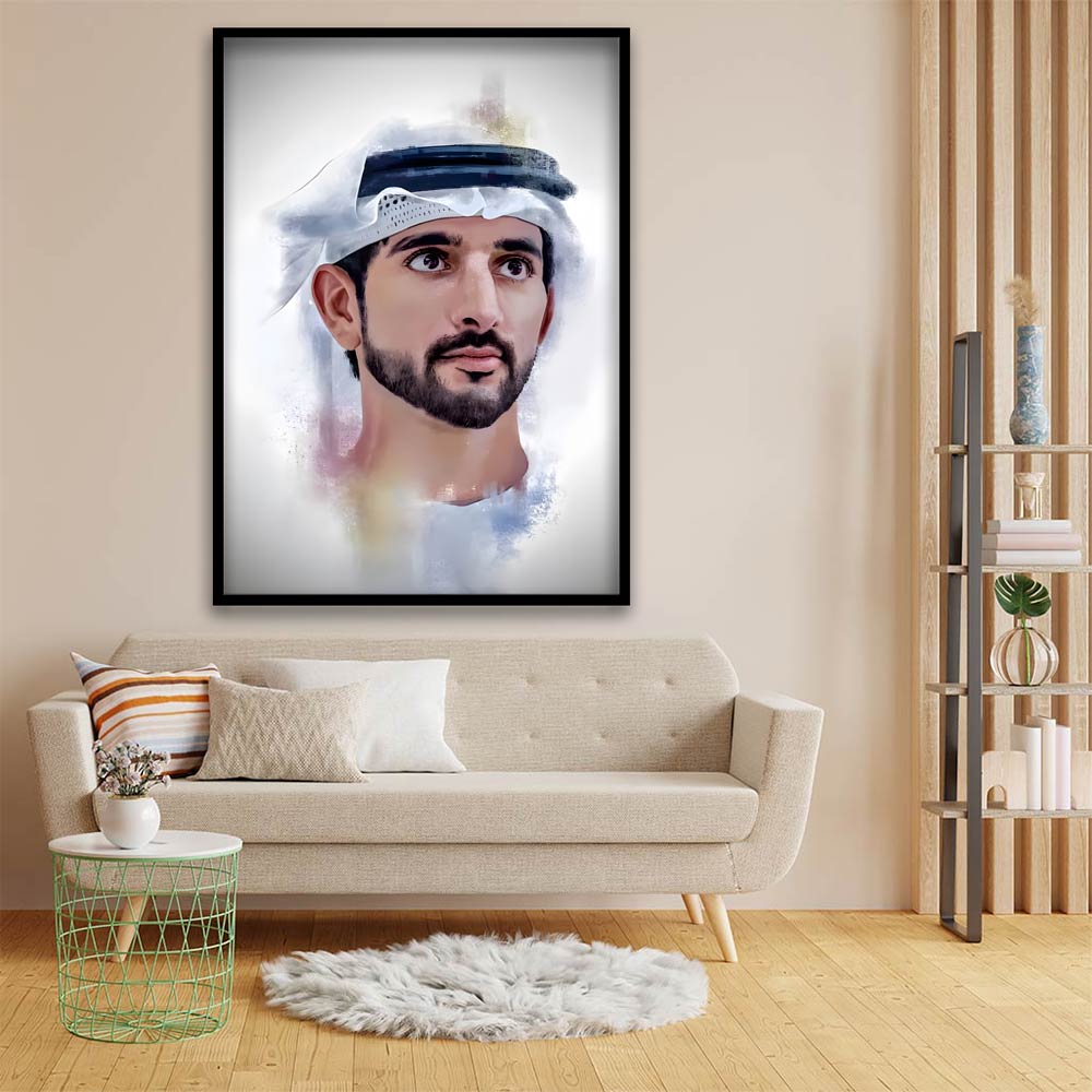 Sheikh Hamdan bin Mohammed Al Maktoum acrylic canvas Frames