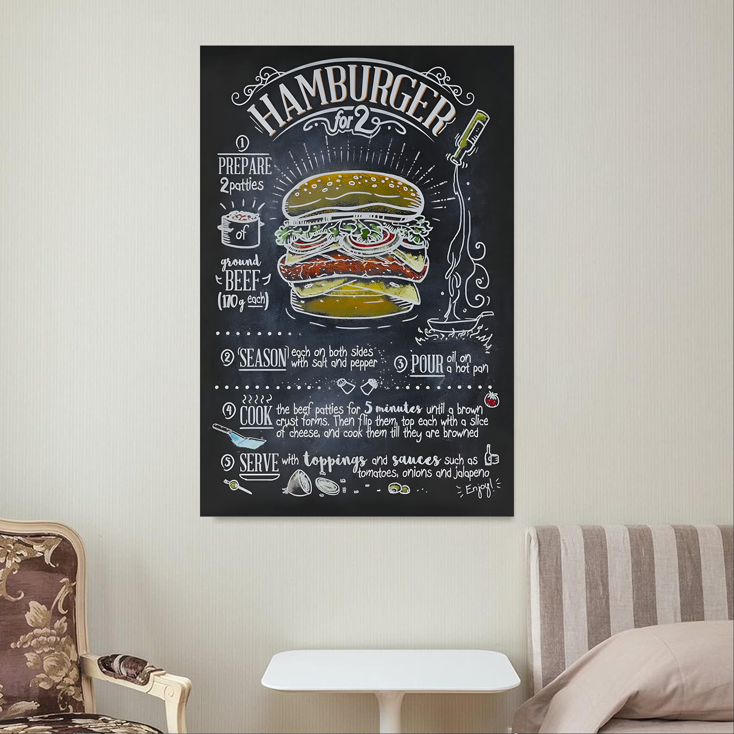 Humberger Canvas acrylic canvas