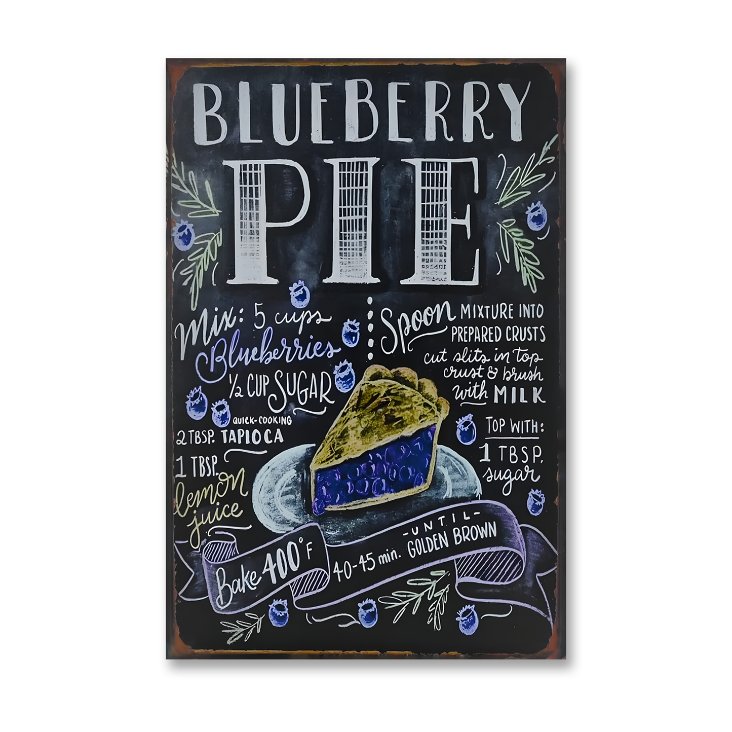 Blue Berry Pie acrylic canvas