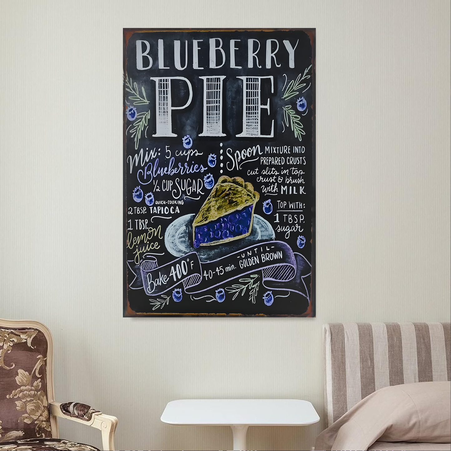 Blue Berry Pie Canvas acrylic canvas