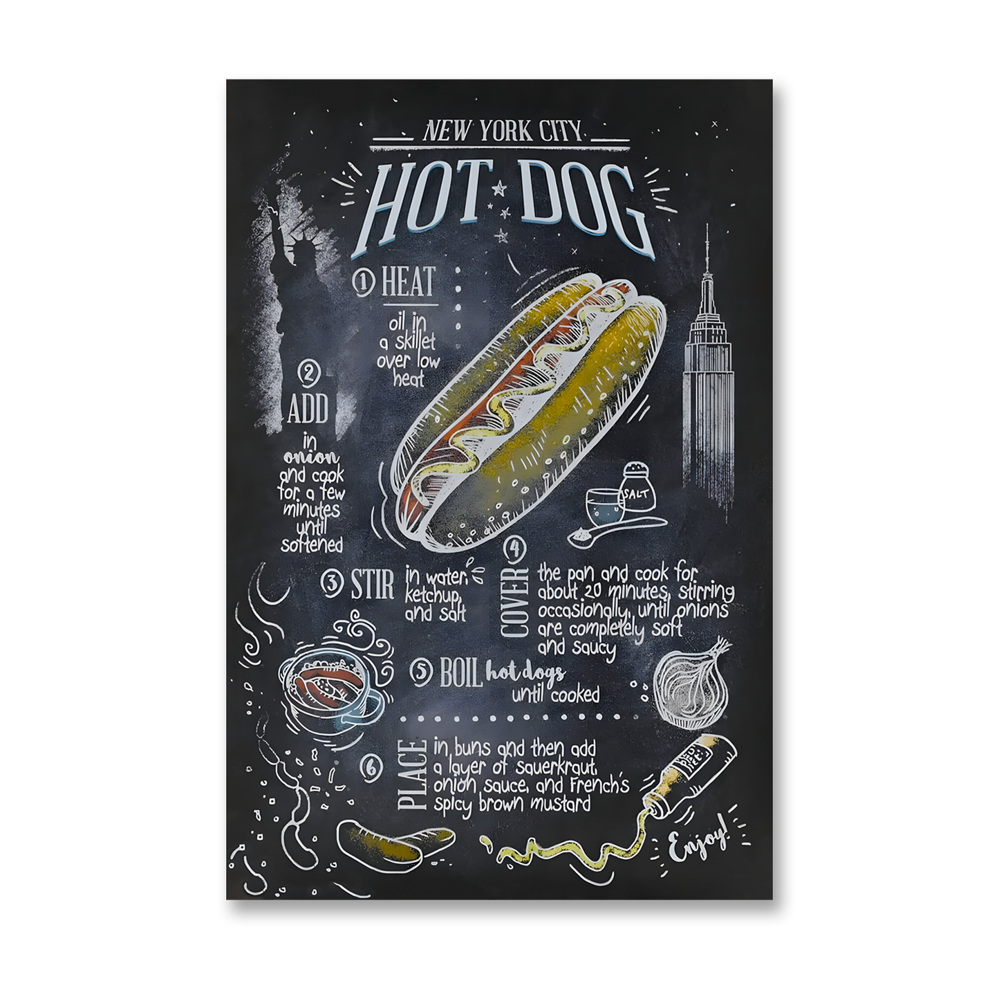 Hot Dog acrylic canvas