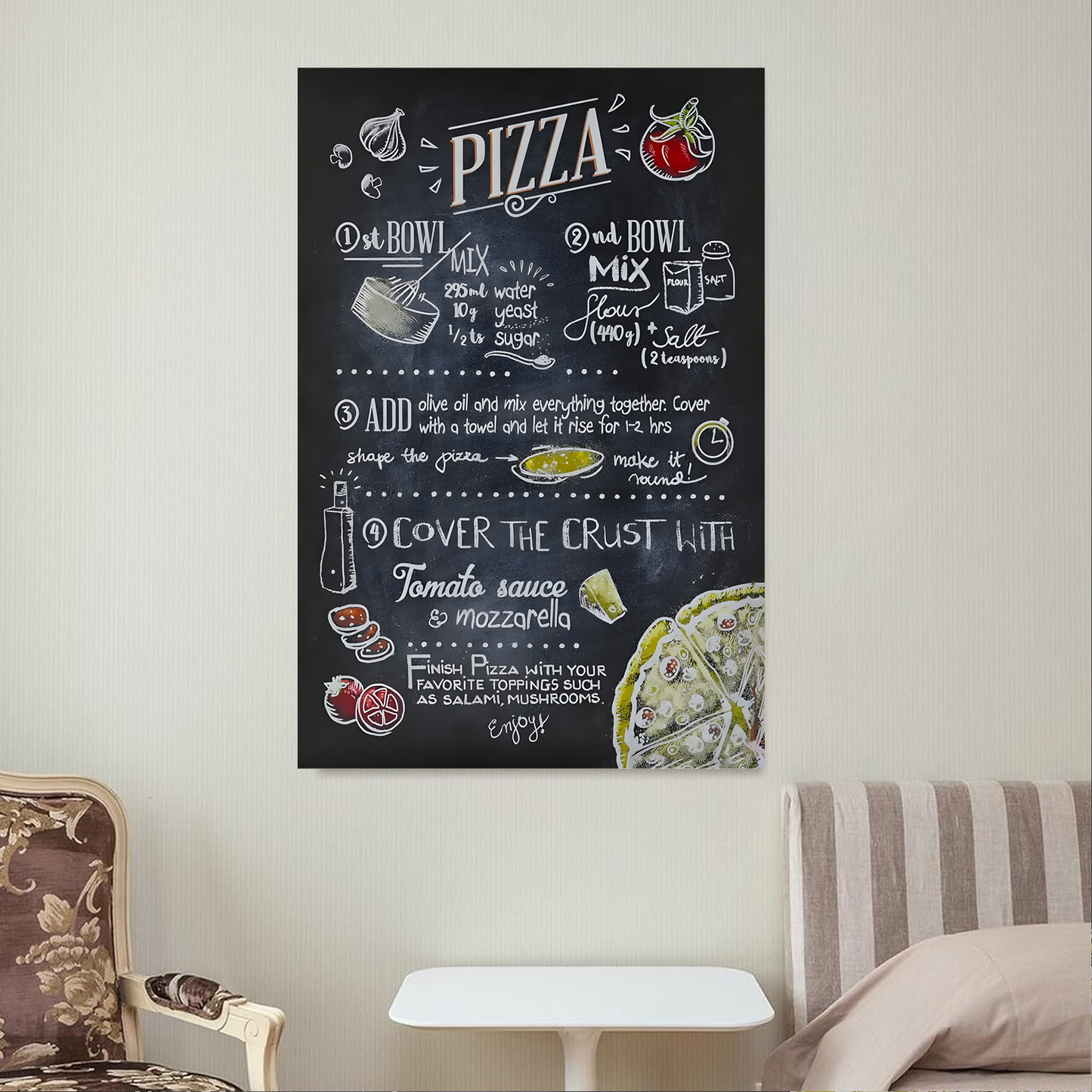 Pizza Canvas acrylic canvas