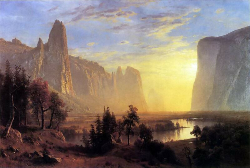Albert Bierstadt - Yosemite Valley, Yellowstone National Park 50X134 Canvas