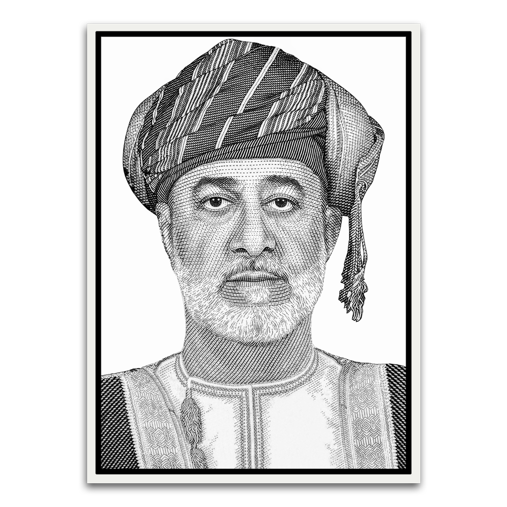 Sultan Haitham ibn Tariq ibn Taymur White Canvas frame acrylic canvas Frames