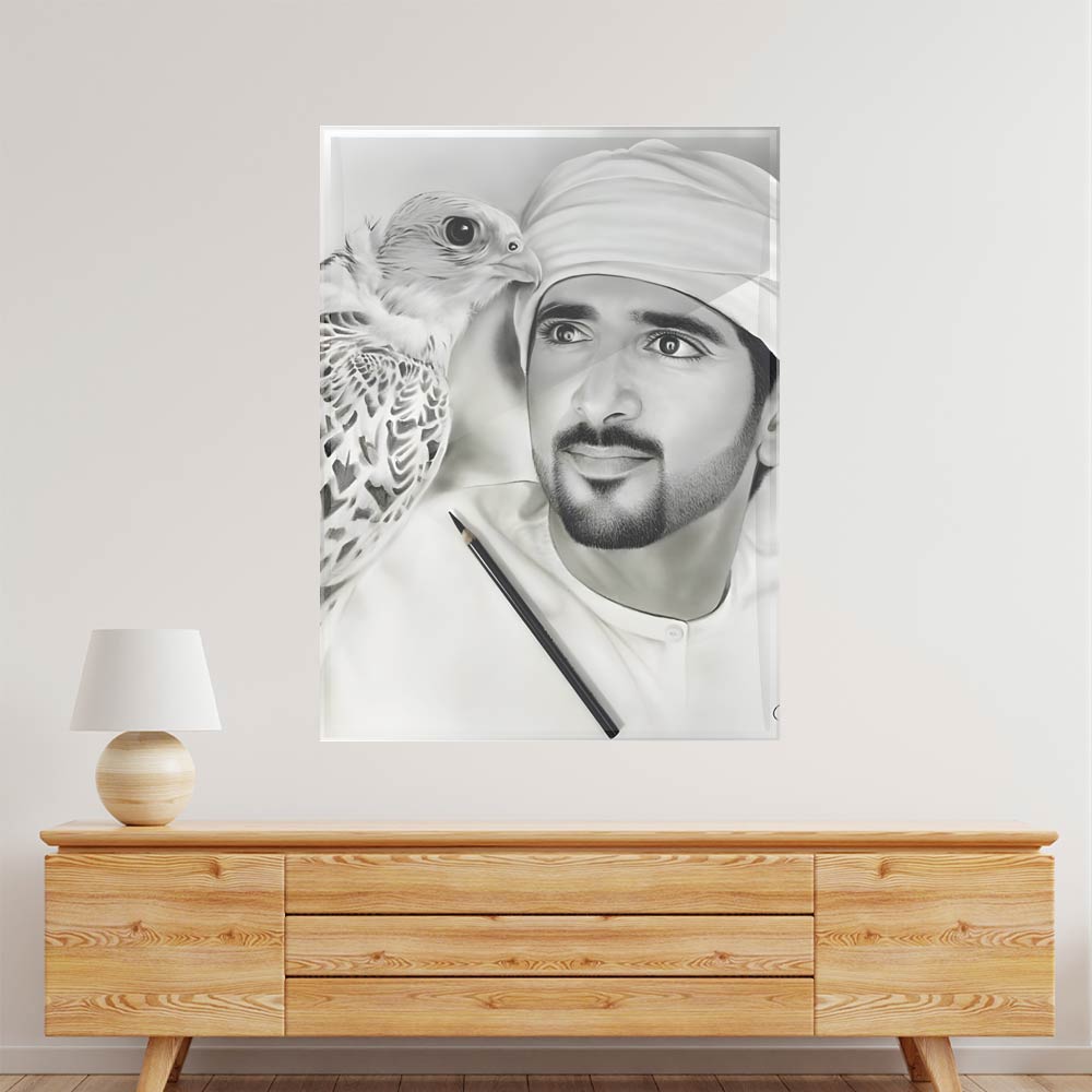 Sheikh Hamdan bin Mohammed bin Rashid Al Maktoum Acrylic acrylic canvas Frames