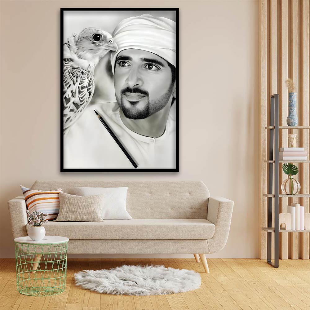 Sheikh Hamdan bin Mohammed bin Rashid Al Maktoum acrylic canvas Frames