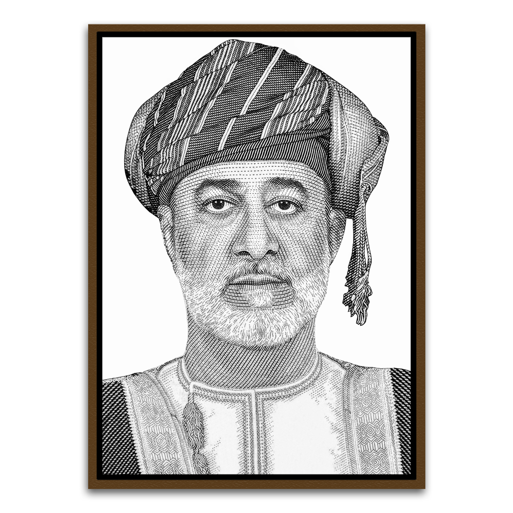 Sultan Haitham ibn Tariq ibn Taymur Brown Canvas frame acrylic canvas Frames