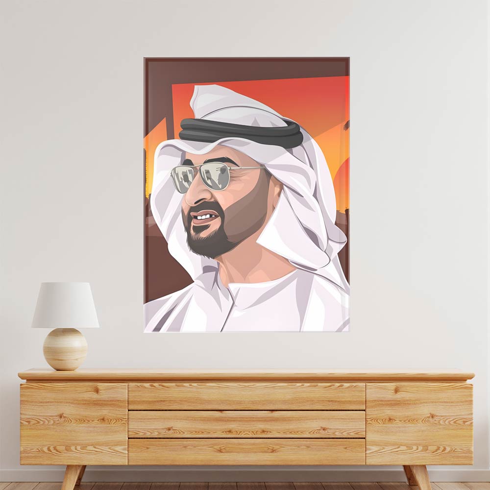 Sheikh Mohammed Bin Rashid Al Maktoum. Acrylic acrylic canvas Frames