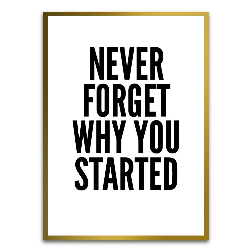 Motivation 18 Gold Printed frame acrylic canvas Frames