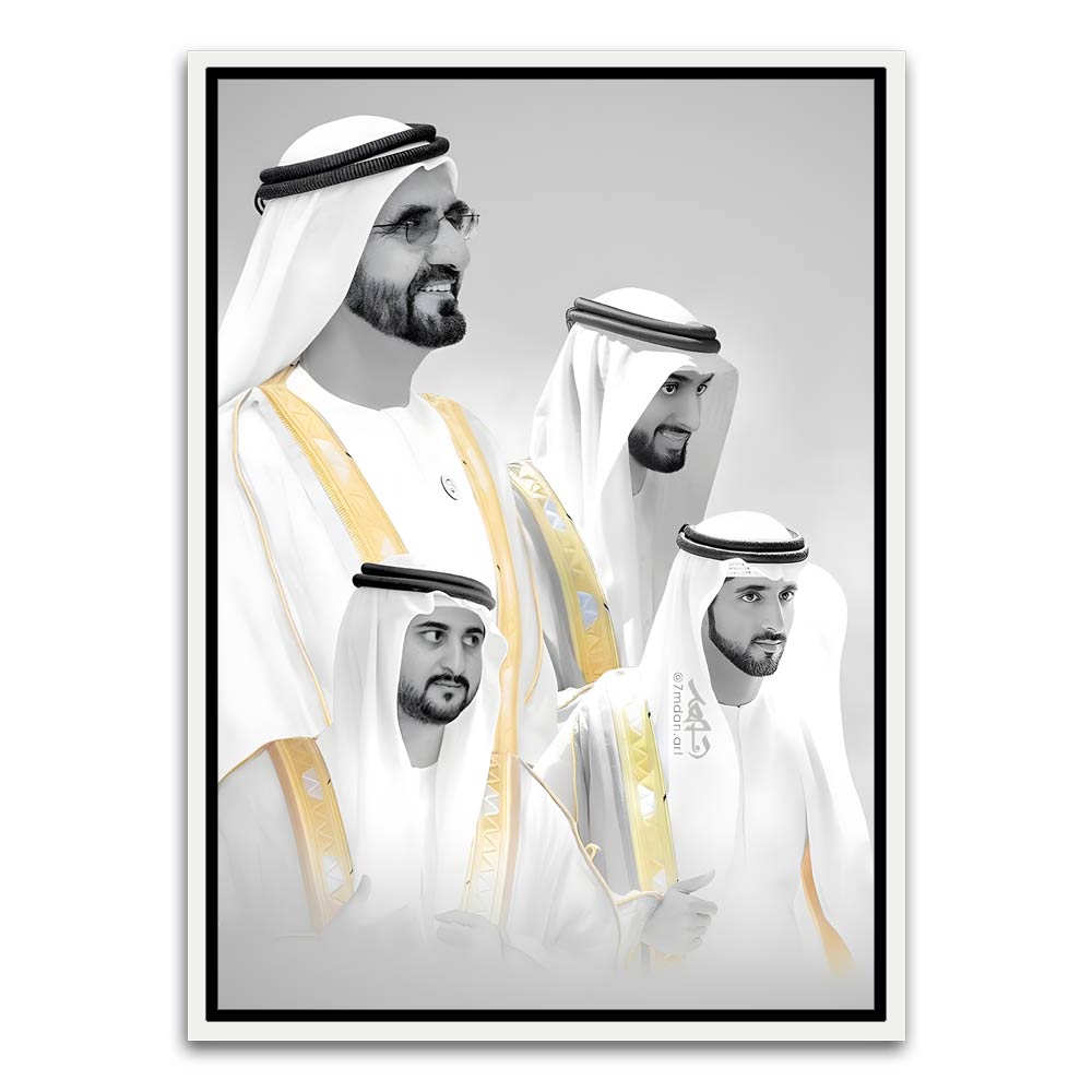 UAE Leaders White Canvas frame acrylic canvas Frames