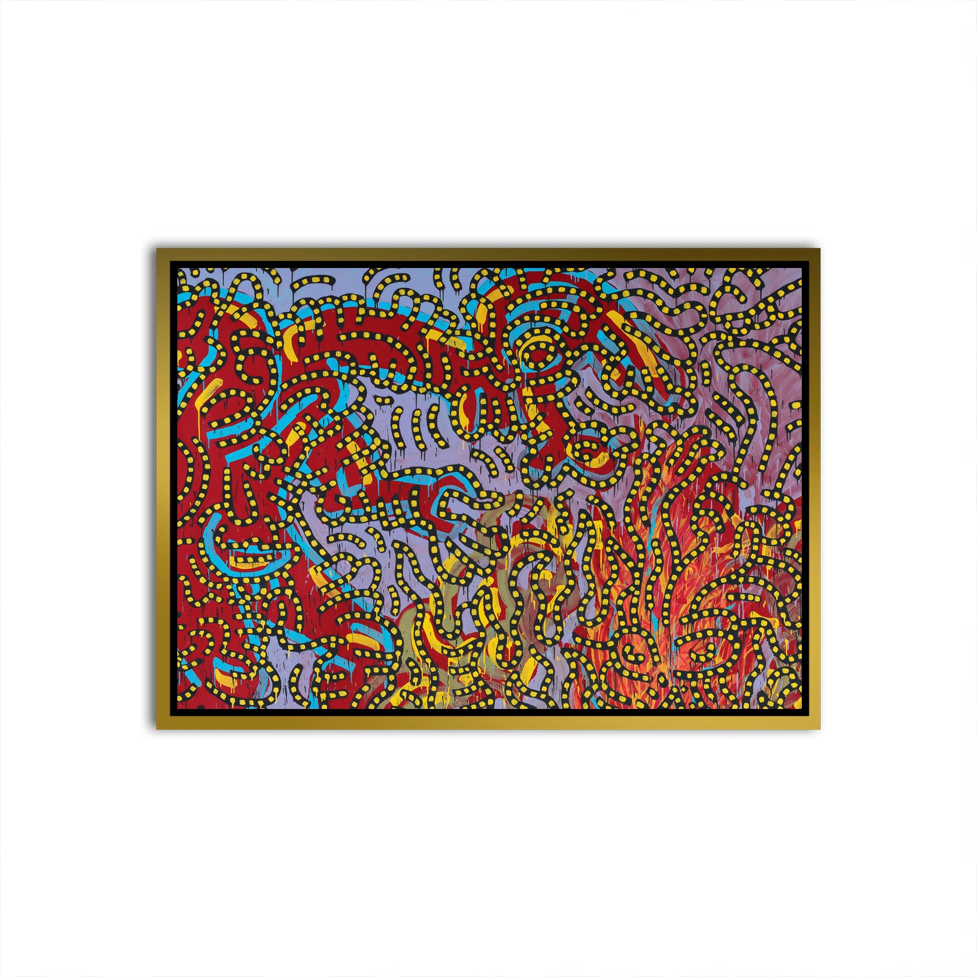 Vibrant Complexity Gold Canvas frame acrylic canvas Frames