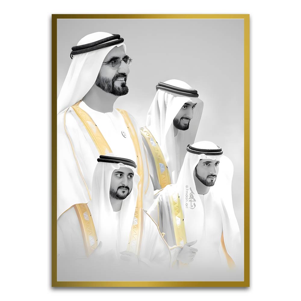 Sheikh's Gold Printed frame acrylic canvas Frames