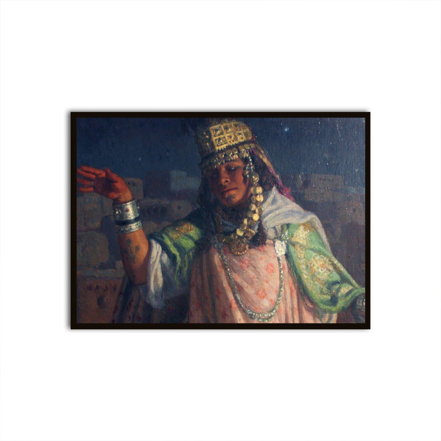 Danseuse Arabe Aux Etoiles Black Printed frame acrylic canvas Frames