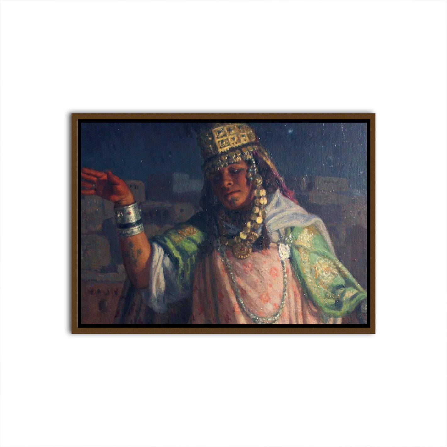 Danseuse Arabe Aux Etoiles Brown Canvas frame acrylic canvas Frames