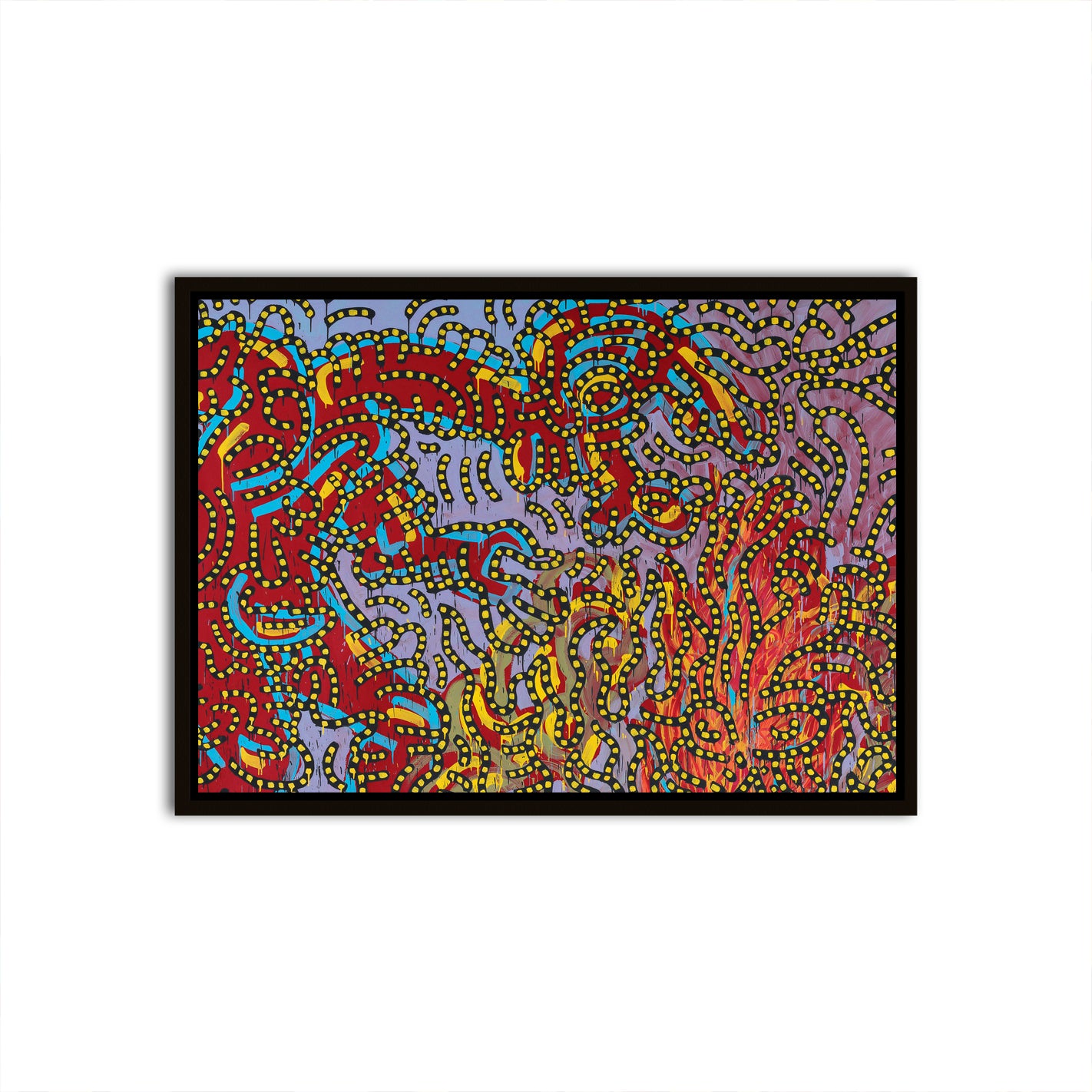 Vibrant Complexity Black Canvas frame acrylic canvas Frames