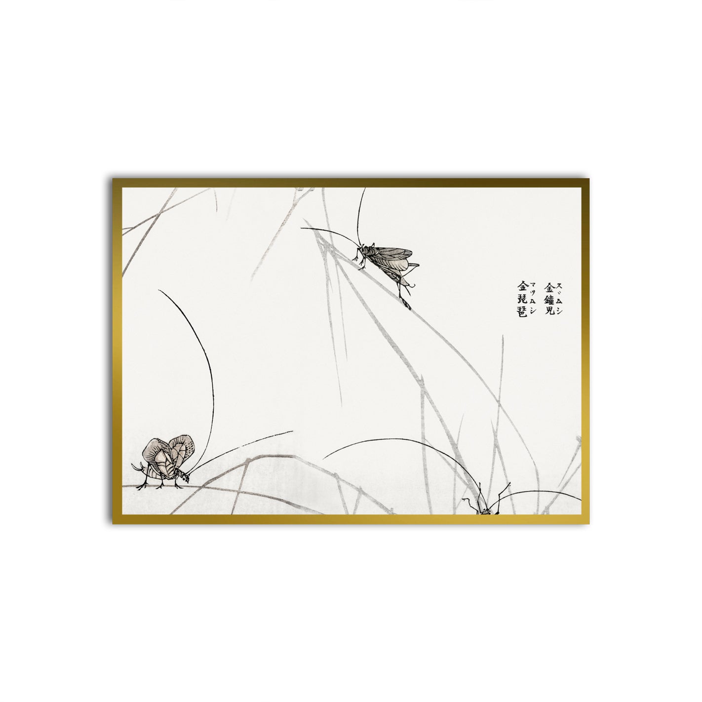 Whispers of Nature Gold Printed frame acrylic canvas Frames