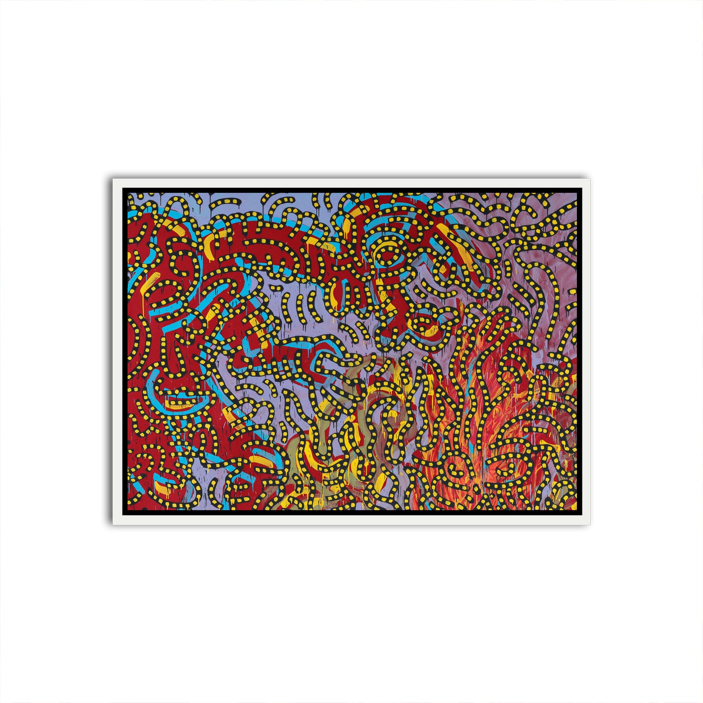 Vibrant Complexity White Canvas frame acrylic canvas Frames