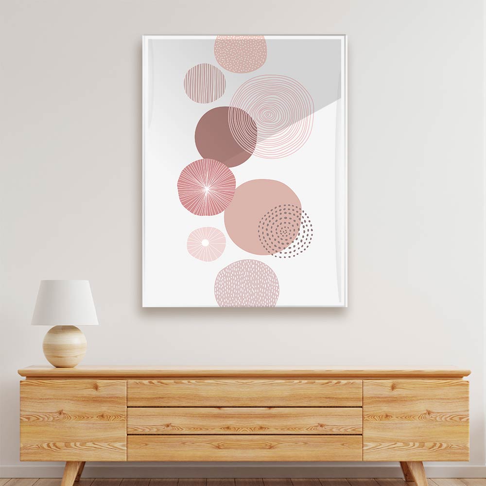 Pastel Pink Abstract Acrylic acrylic canvas Frames