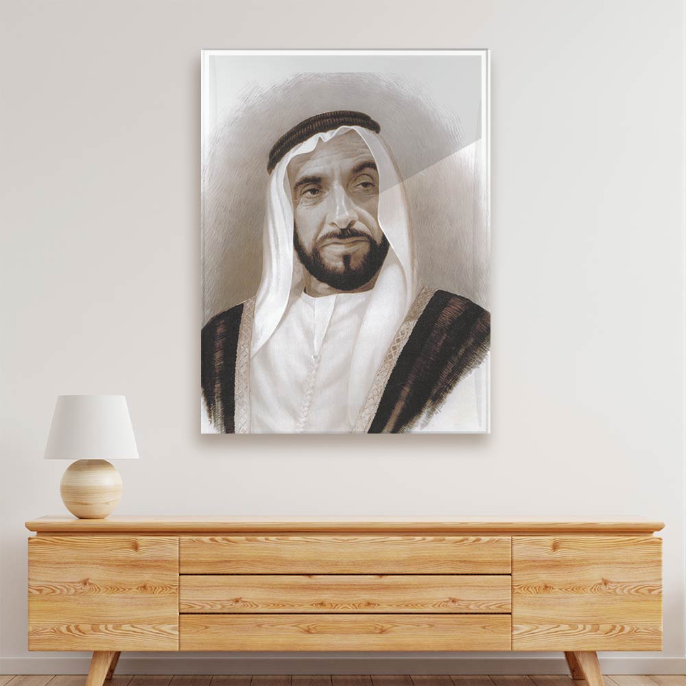 Sheikh Zayed Bin Sultan Al Nahyan Acrylic acrylic canvas Frames