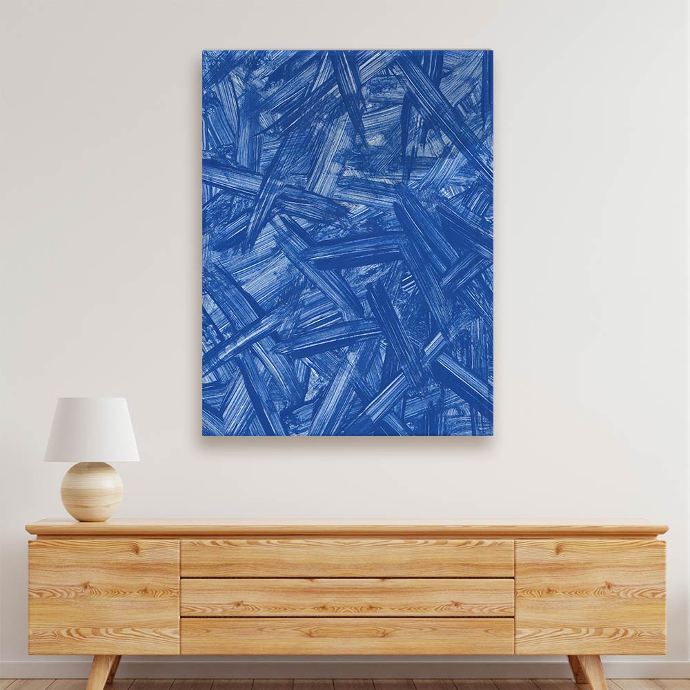 BLUE BRUSH Acrylic acrylic canvas Frames