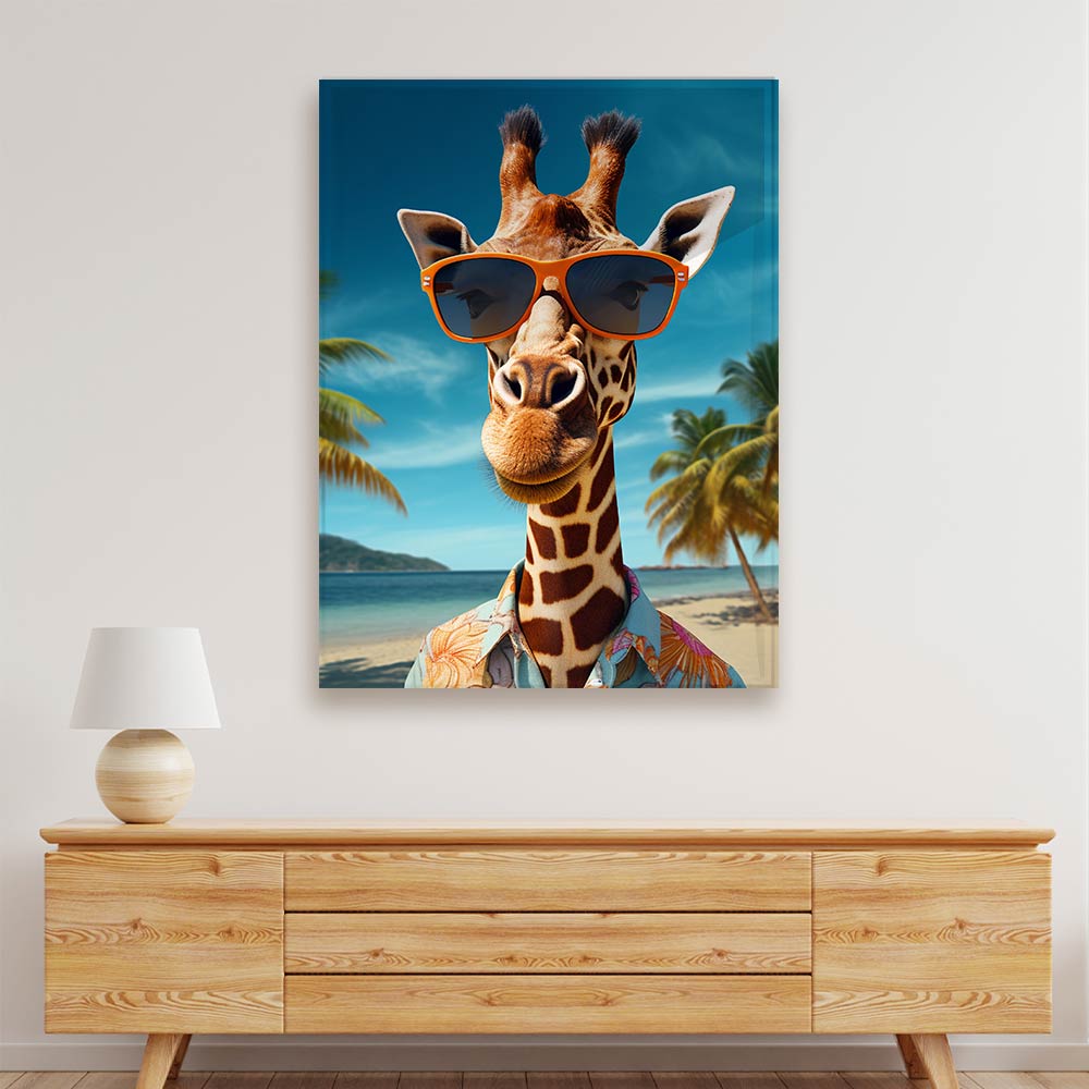 giraffe in beach Acrylic acrylic canvas Frames