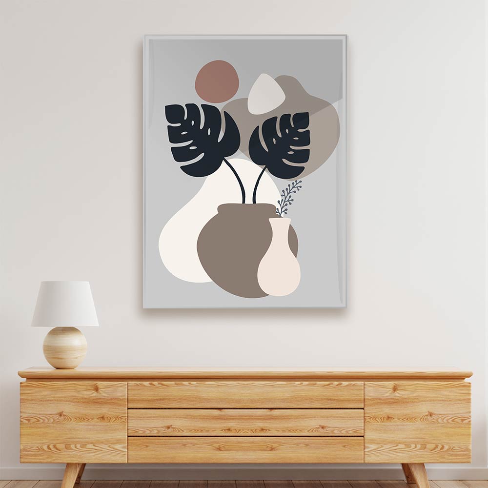 Flower pot Abstract Acrylic acrylic canvas Frames