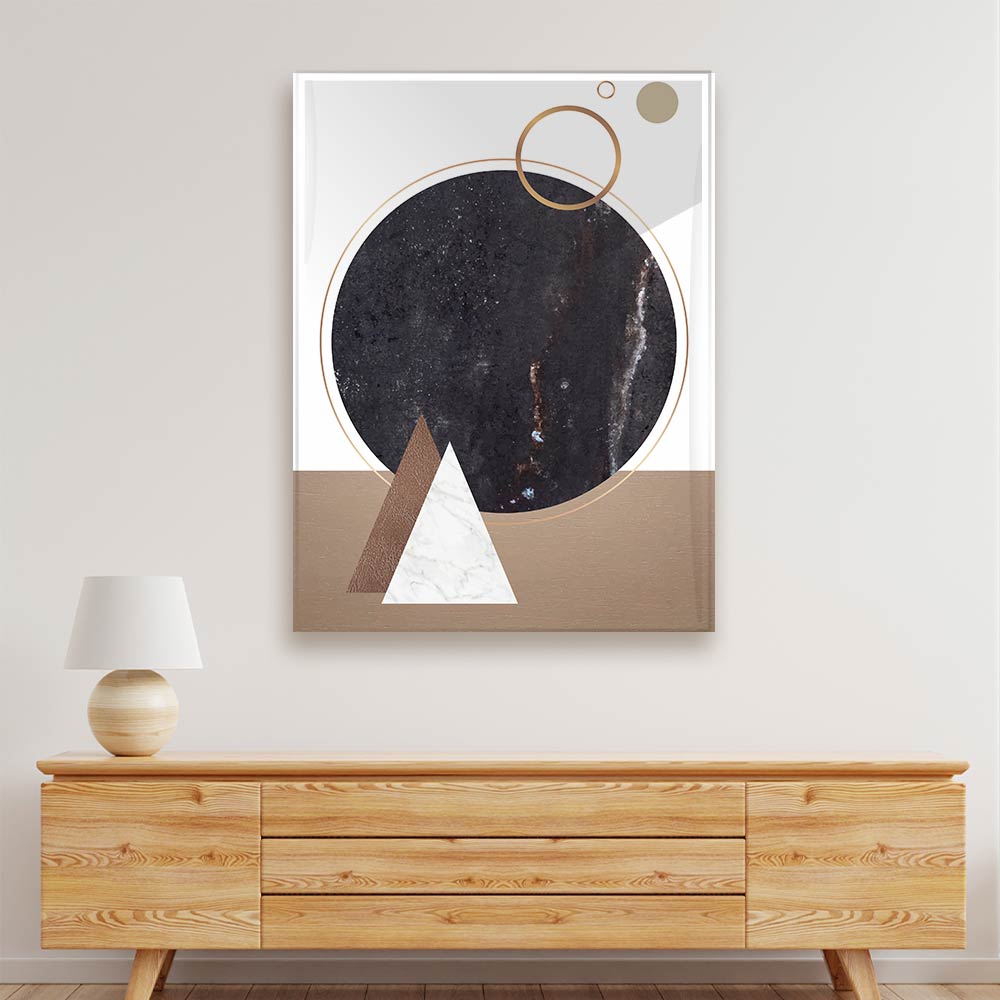 Black marble abstract art White Acrylic acrylic canvas Frames