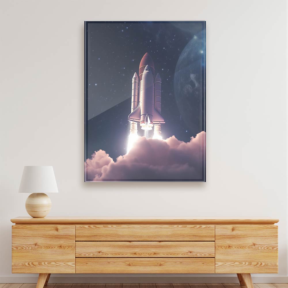 Flying Rocket Acrylic acrylic canvas Frames