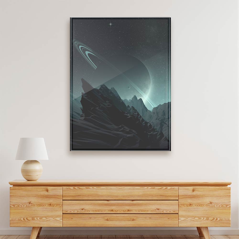 Saturn Planet Acrylic acrylic canvas Frames