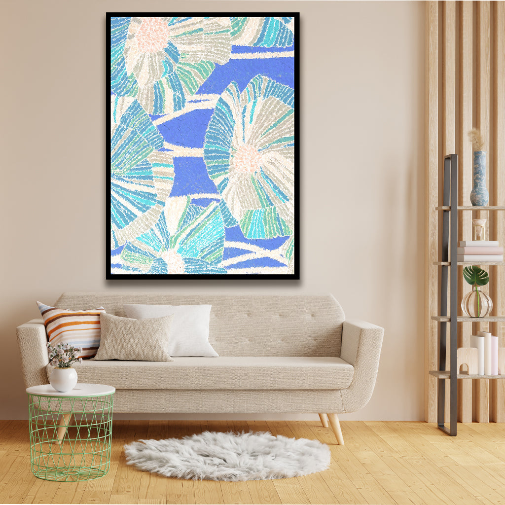 Abstract Flower Wall Art acrylic canvas Frames