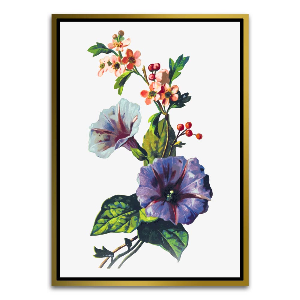 Botanical Art 3 Gold Canvas frame acrylic canvas Frames