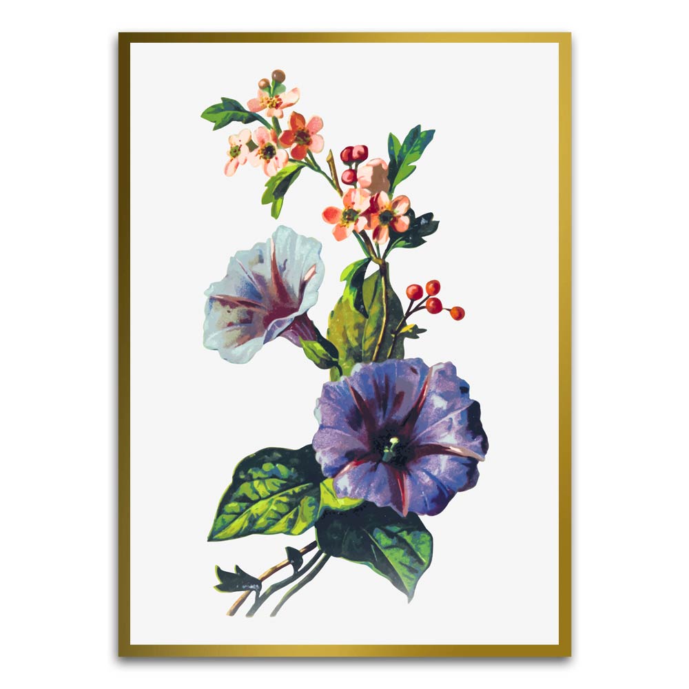 Botanical Art 3 Gold Printed frame acrylic canvas Frames