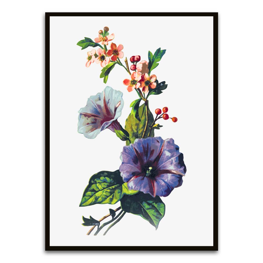 Botanical Art 3 Black Printed frame acrylic canvas Frames