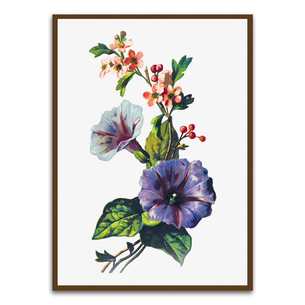 Botanical Art 3 Brown Printed frame acrylic canvas Frames