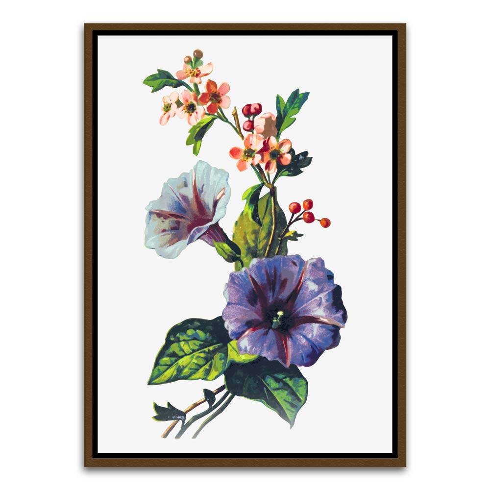 Botanical Art 3 Brown Canvas frame acrylic canvas Frames