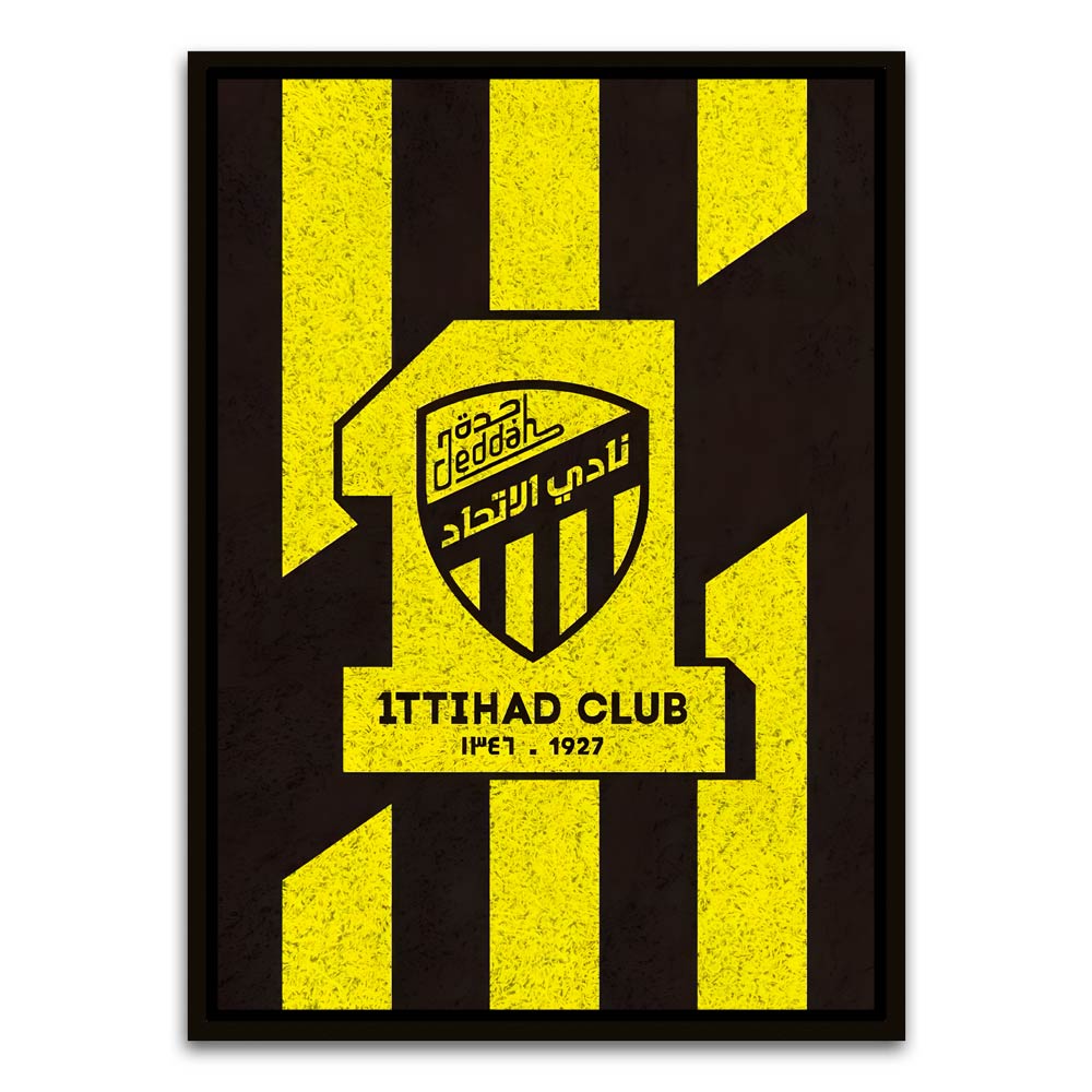 ITTHAD CLUB 9 Black Canvas frame acrylic canvas Frames