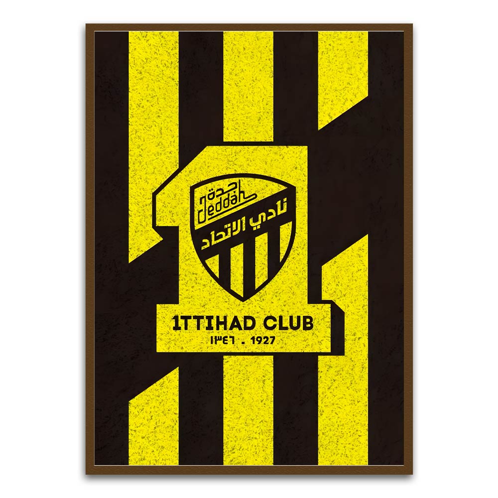 ITTHAD CLUB 9 Brown Printed frame acrylic canvas Frames