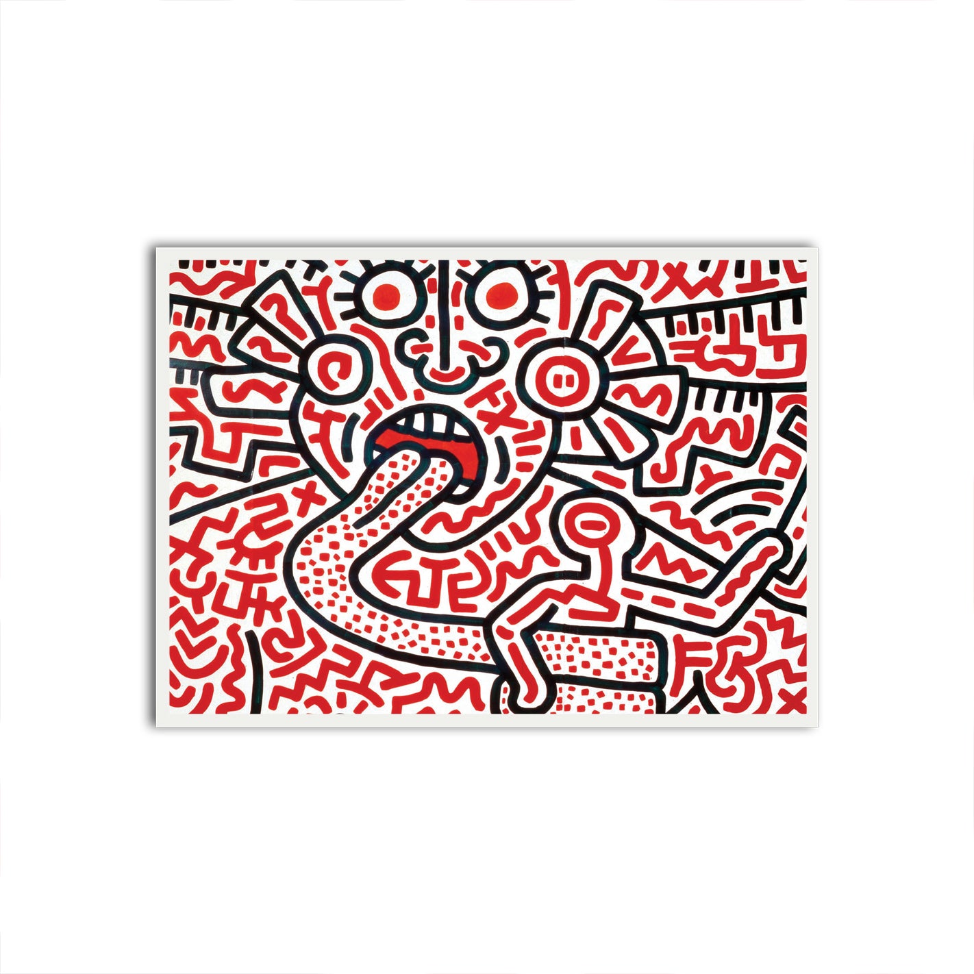 Keith Haring White Printed frame acrylic canvas Frames