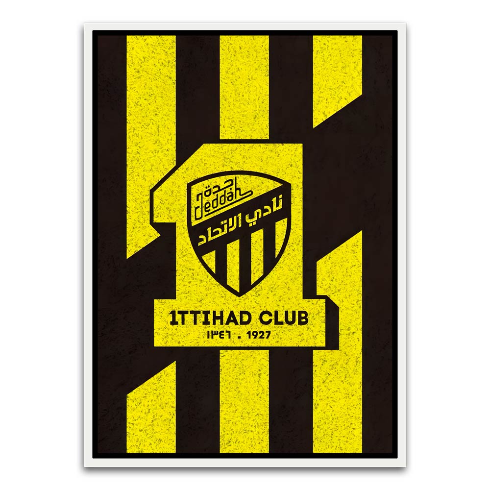 ITTHAD CLUB 9 White Canvas frame acrylic canvas Frames