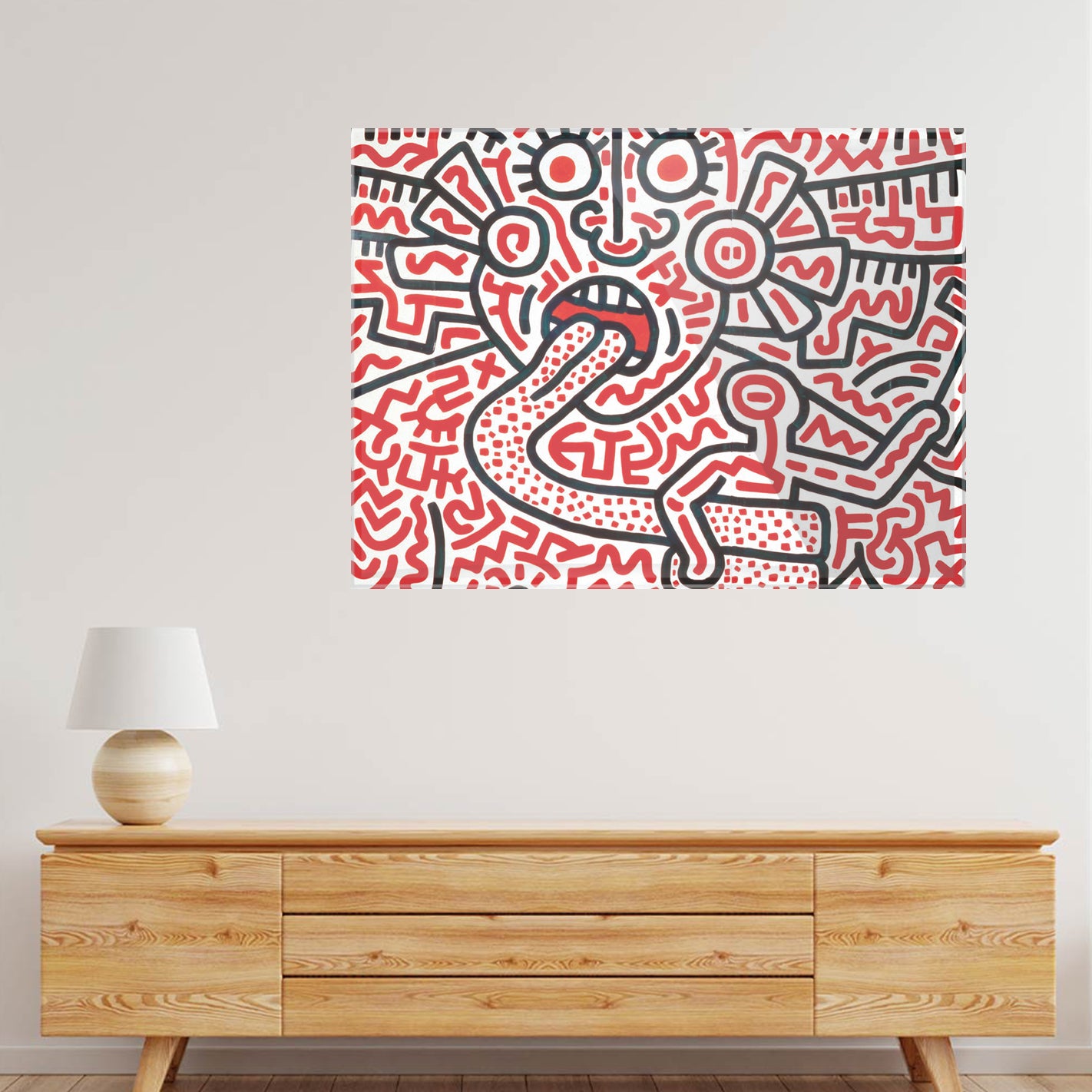 Keith Haring Acrylic acrylic canvas Frames