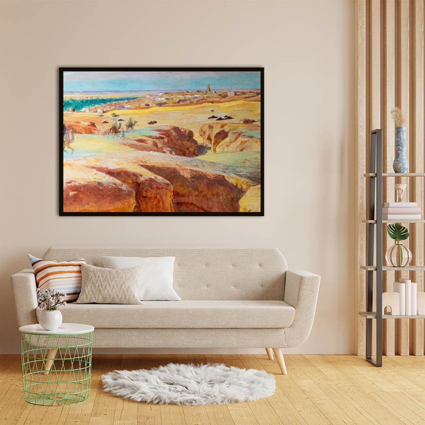 Caravane à El Grara près de Ghardaïa acrylic canvas Frames