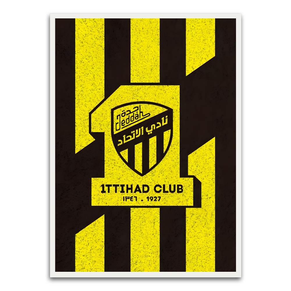 ITTHAD CLUB 9 White Printed frame acrylic canvas Frames