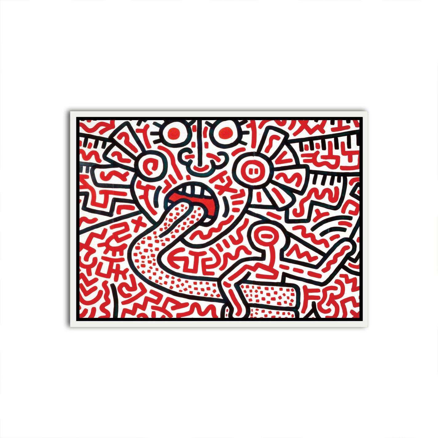 Keith Haring White Canvas frame acrylic canvas Frames