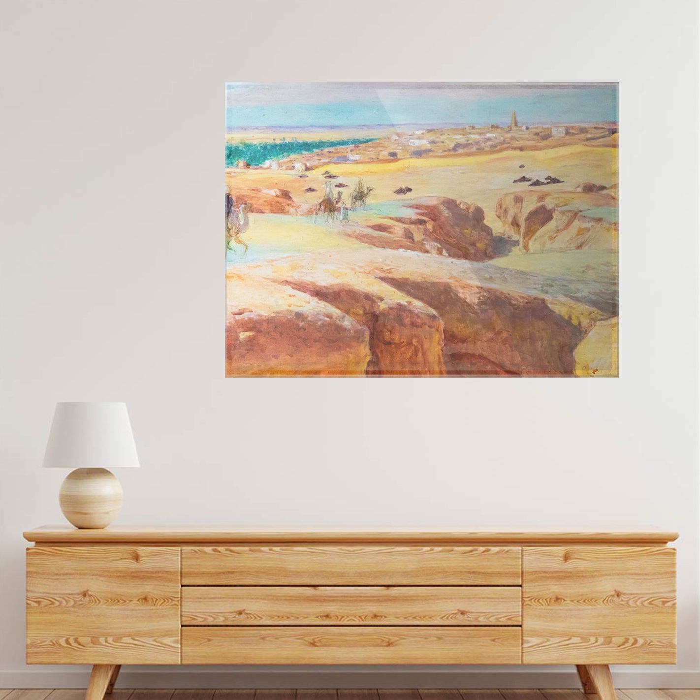 Caravane à El Grara près de Ghardaïa Acrylic acrylic canvas Frames