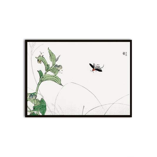 Fluttering Grace Black Printed frame acrylic canvas Frames